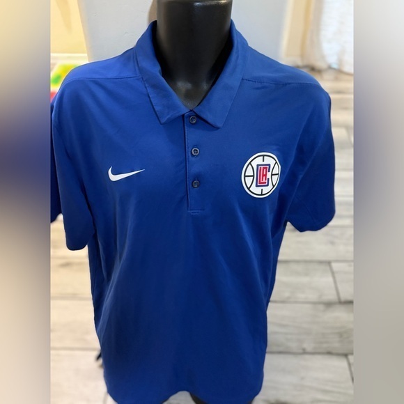 Nike Other - Men’s pre owned NBA Nike LA Clippers blue polo shirt size XL basketball